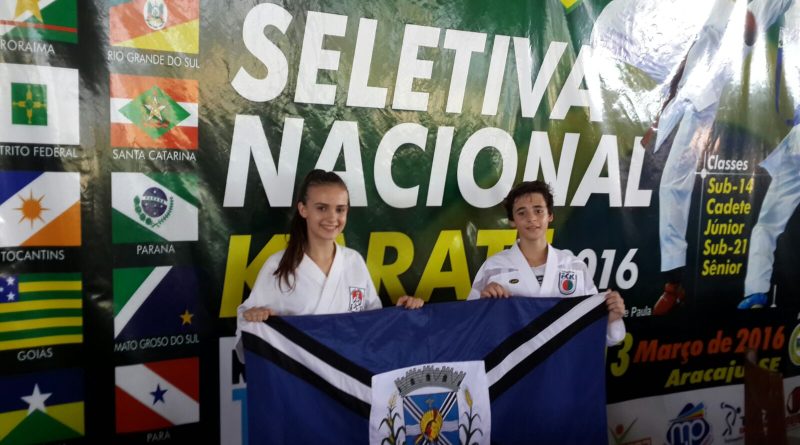 Nicolas de Souza e Laura de Souza venceram fortes adversários e participam da competição em Cartagena(Colômbia) no kumitê (luta) e kata (luta imaginária), respectivamente.