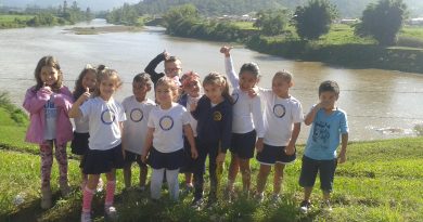Crianças do CEI Pirlim Pim Pim conheceram Rio Tubarão e participam do projeto Tubã-Nharô