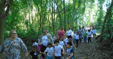 Durante as visitas, os estudantes participaram de brincadeiras e jogos educacionais e caminharam por trilhas ecológicas, nas quais puderam observar a flora e a fauna.