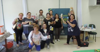 Oficina para produção de canecas com latas recicladas no Instituto Federal de Santa Catarina (IFSC) também foi realizado nesta quarta-feira (5)